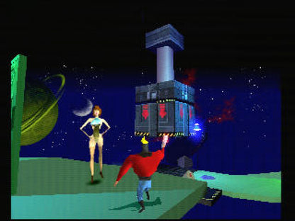 Blasto PlayStation 1 PS1 for third person shooter retro video game fans featuring sci fi action alien invasions explosive combat futuristic weapons humorous gameplay colorful worlds classic PlayStation adventure collectible gaming appeal gameplay