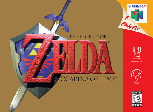 The Legend of Zelda Ocarina of Time cover art for Nintendo 64 (N64) video game