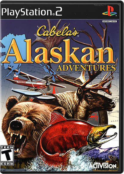 Cabela’s Alaskan Adventures for PlayStation 2 with hunting, fishing, and outdoor wilderness exploration theme cover art