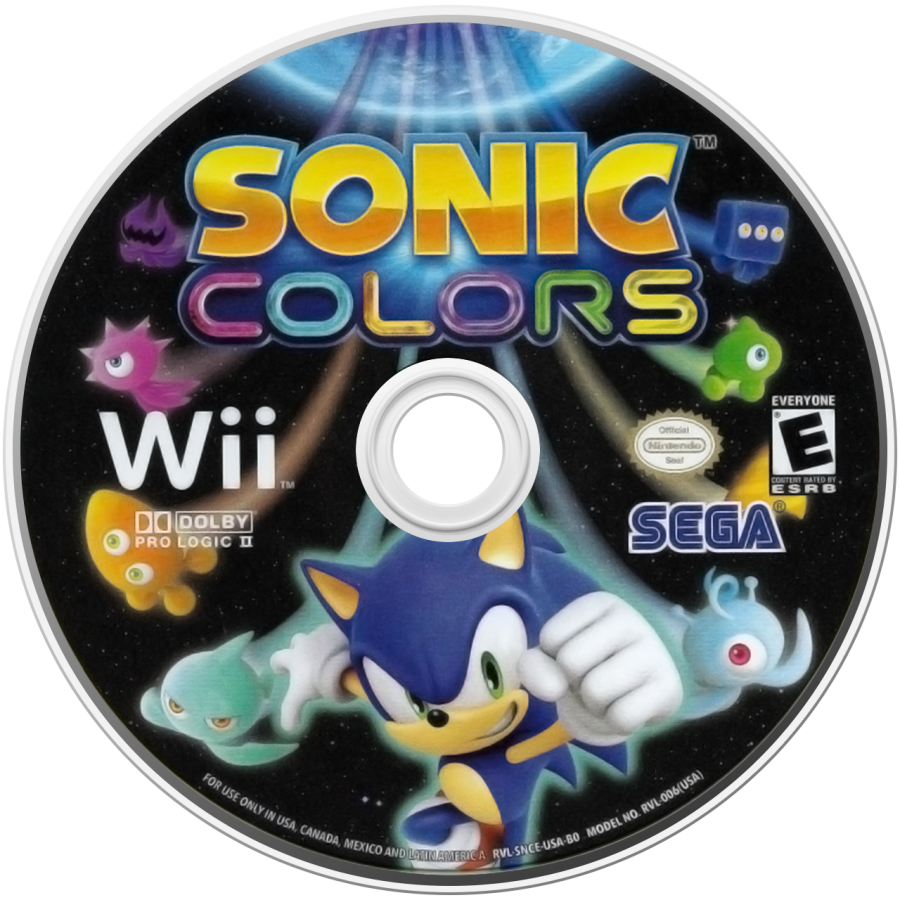 Sonic Colors – Nintendo Wii (Wii) 3D platformer action-adventure video game disc