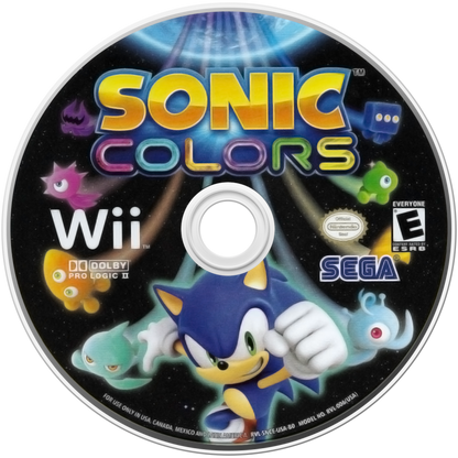 Sonic Colors – Nintendo Wii (Wii) 3D platformer action-adventure video game disc