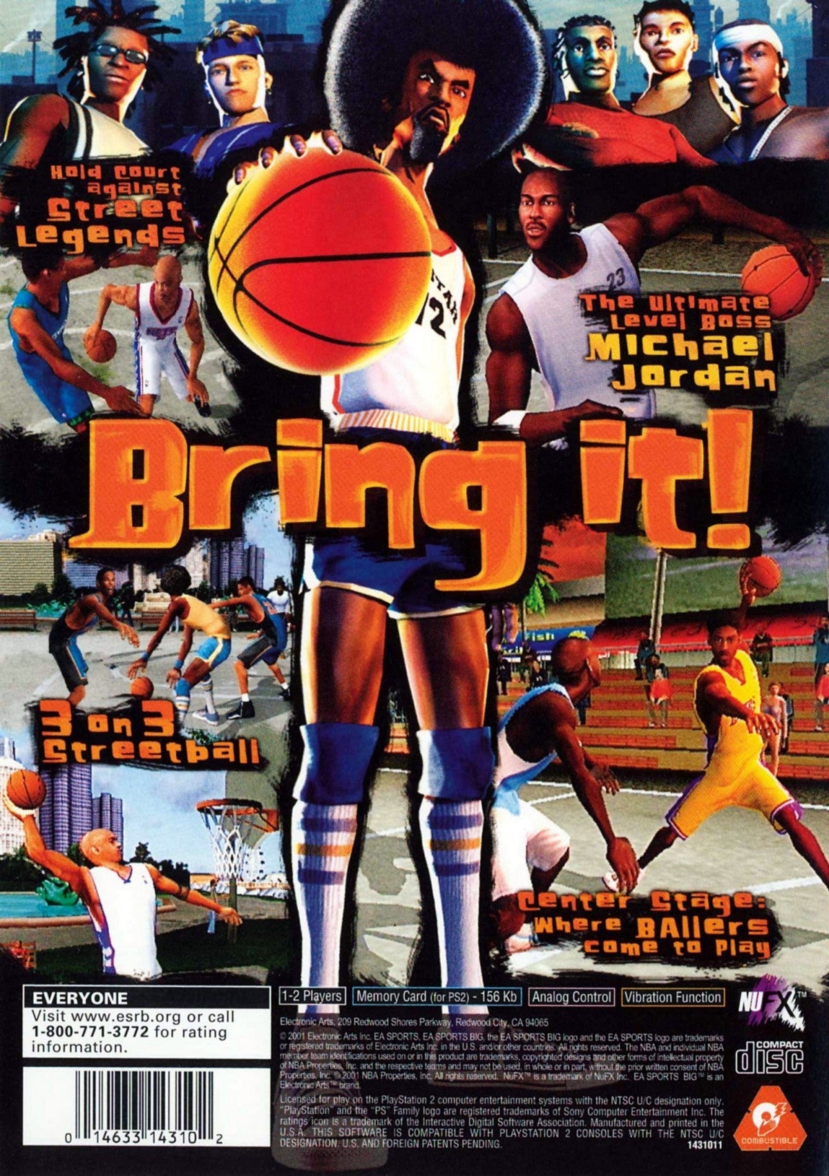 NBA Street [Greatest Hits] – PlayStation 2 (PS2) arcade basketball sports video game back of case