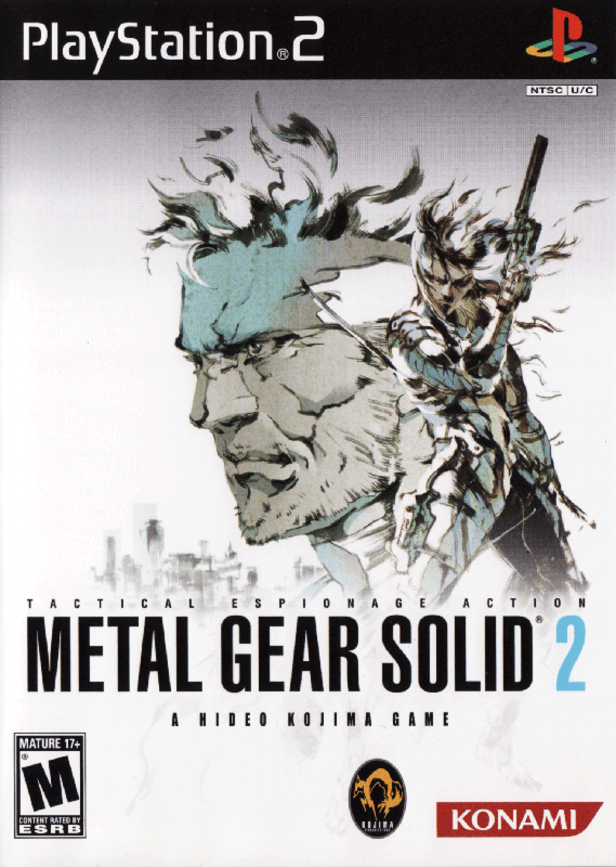 Metal Gear Solid 2 Essentials Collection for PlayStation 2 stealth action game featuring tactical espionage missions cinematic storytelling solid snake gameplay part of the Essentials Collection front cover