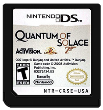 007 Quantum of Solace cartridge art for Nintendo DS (DS) video game