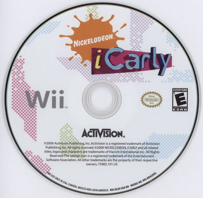 I Carly Nintendo Wii disc for fun mini-game baased retro video game 