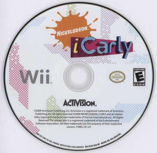 I Carly Nintendo Wii disc for fun mini-game baased retro video game 