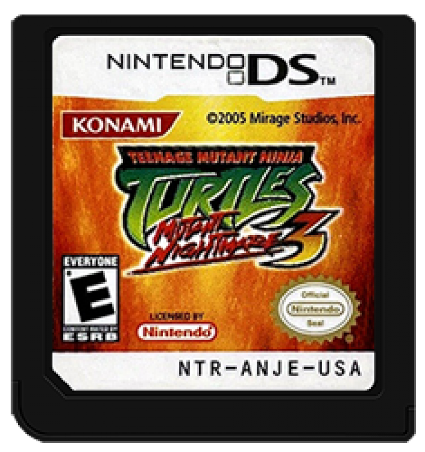 Teenage Mutant Ninja Turtles 3: Mutant Nightmare cartridge for Nintendo DS (DS) action beat 'em up video game