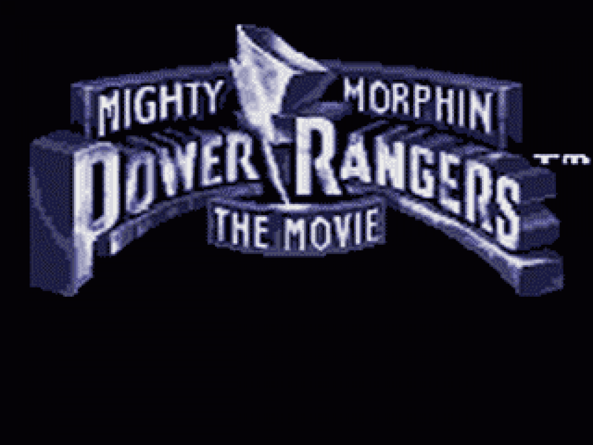 Mighty Morphin Power Rangers: The Movie – Sega Game Gear (GG) Title Screen Art for this Sega Video Game 