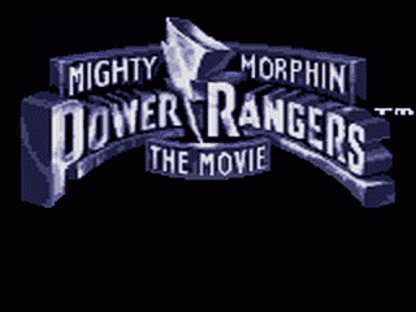 Mighty Morphin Power Rangers: The Movie – Sega Game Gear (GG) Title Screen Art for this Sega Video Game 