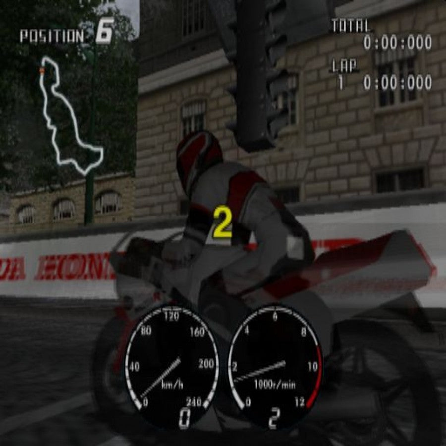 Riding Spirits – PlayStation 2 (PS2) video game gameplay, motorcycle racing simulation game.