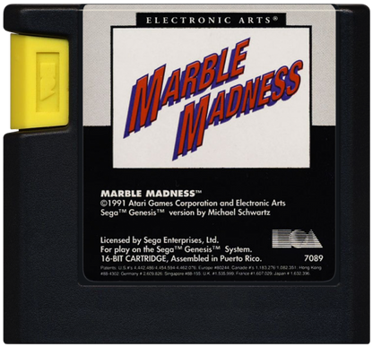 Marble Madness cartridge for Sega Genesis (GEN) video game
