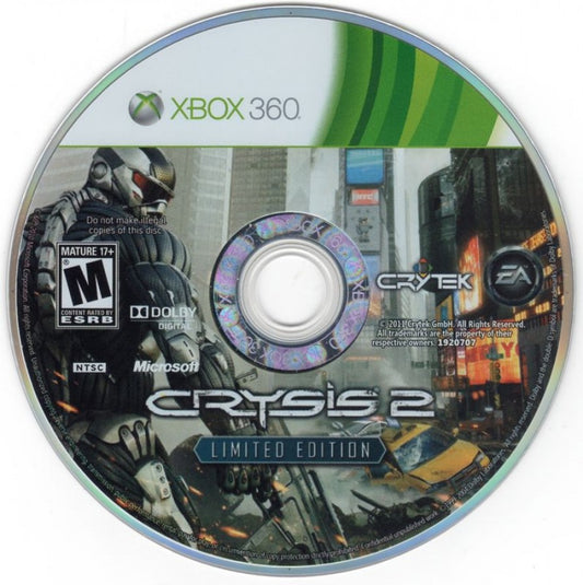 Crysis 2 [Limited Edition] disc for Xbox 360 (X360) first-person shooter video game
