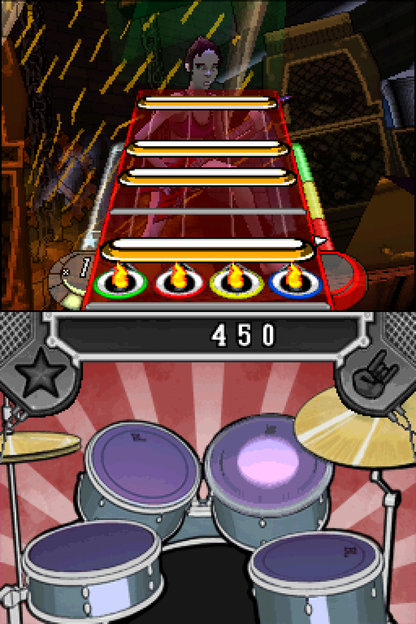 Band Hero Not For Resale Bundle Edition Nintendo DS game featuring rhythm music gameplay with popular rock and pop tracks screenshot