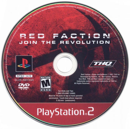 Red Faction [Greatest Hits] – PlayStation 2 (PS2) video game disc, first-person shooter.