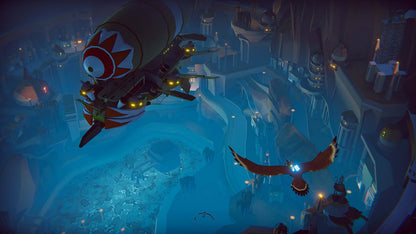 The Falconeer Warrior Edition Nintendo Switch inspired design featuring aerial combat action adventure aesthetic giant warbird flight across vast oceanic worlds high speed dogfights immersive fantasy exploration cinematic battles and open sky gameplay presentation gameplay