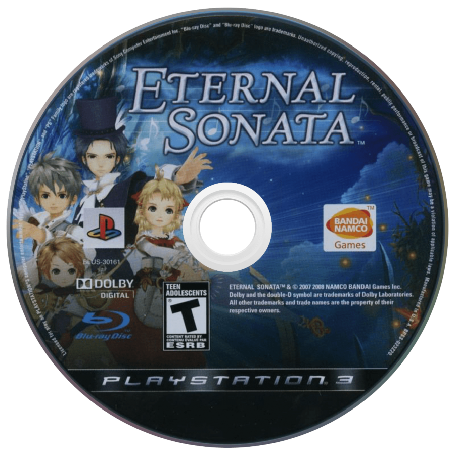 Eternal Sonata disc for PlayStation 3 (PS3) video game
