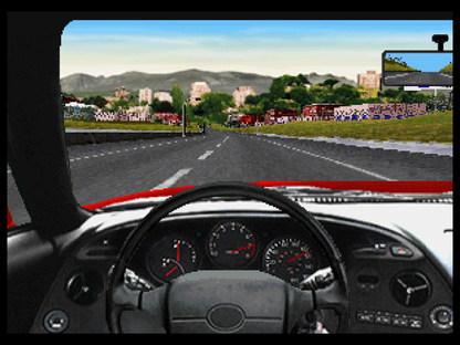 The Need for Speed Sega Saturn racing game realistic car simulation sports cars track racing Electronic Arts EA classic NFS series arcade simulation driving gameplay retro Saturn game Sega Saturn software video game title gameplay 
