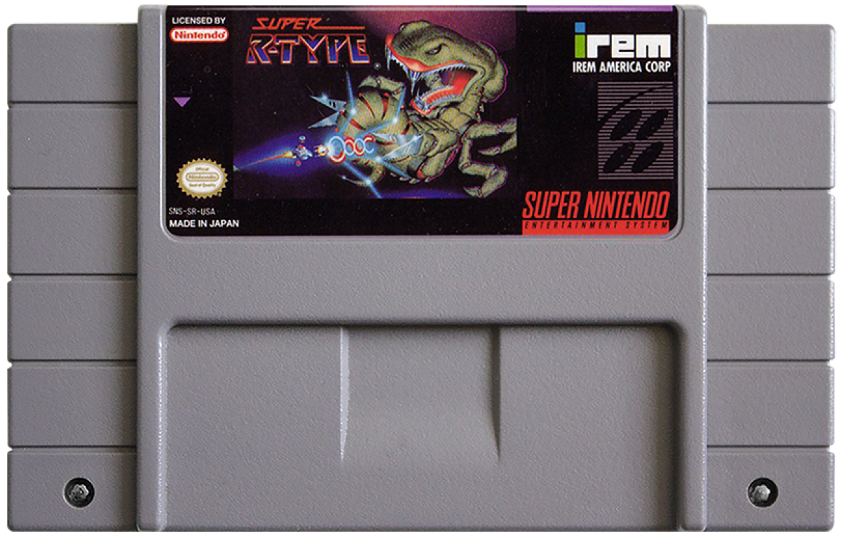Super R-Type cartridge for Super Nintendo Entertainment System (SNES) retro video game