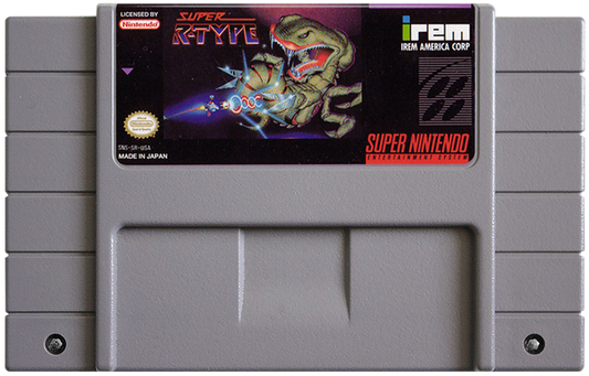 Super R-Type cartridge for Super Nintendo Entertainment System (SNES) retro video game