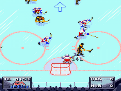 NHL 95 gameplay for Sega Genesis (GEN) video game