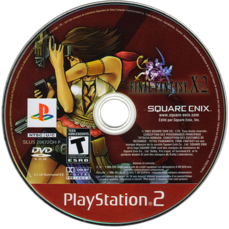 Final Fantasy X-2 [Greatest Hits] disc for PlayStation 2 (PS2) fantasy role-playing adventure video game