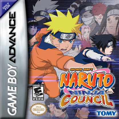 Naruto Ninja Council cover art for Game Boy Advance (GBA) video game