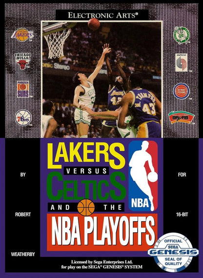 Lakers vs. Celtics and the NBA Playoffs cover art for Sega Genesis (GEN) video game