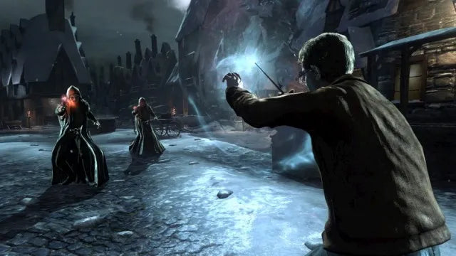 Harry Potter and the Deathly Hallows – Part 2 for Xbox 360 action adventure game based on the final Harry Potter film third person combat spells Hogwarts battle fantasy movie tie in gameplay