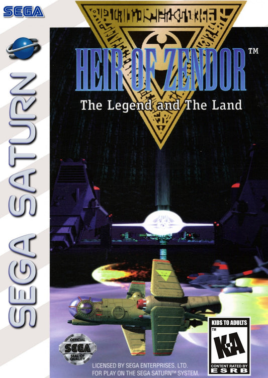 Heir of Zendor Sega Saturn turn based strategy RPG sci fi fantasy warfare tactical grid combat space empire storyline resource management units building exploration retro gaming Sega Saturn software video game title cover art