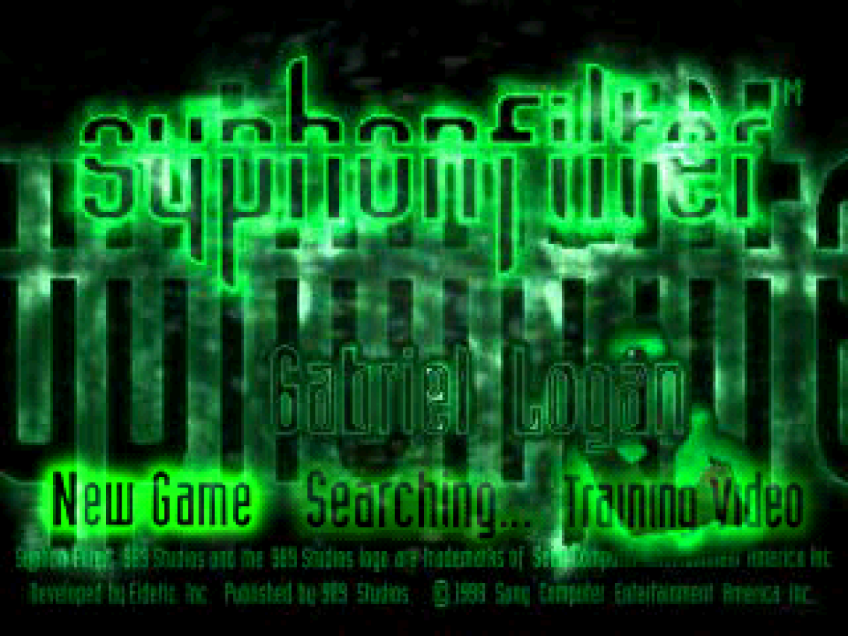 Syphon Filter PlayStation 1 PS1 for retro video game enthusiasts featuring third person action shooter gameplay stealth espionage missions tactical combat cinematic storytelling military operations varied mission objectives and collectible gaming appeal gameplay 