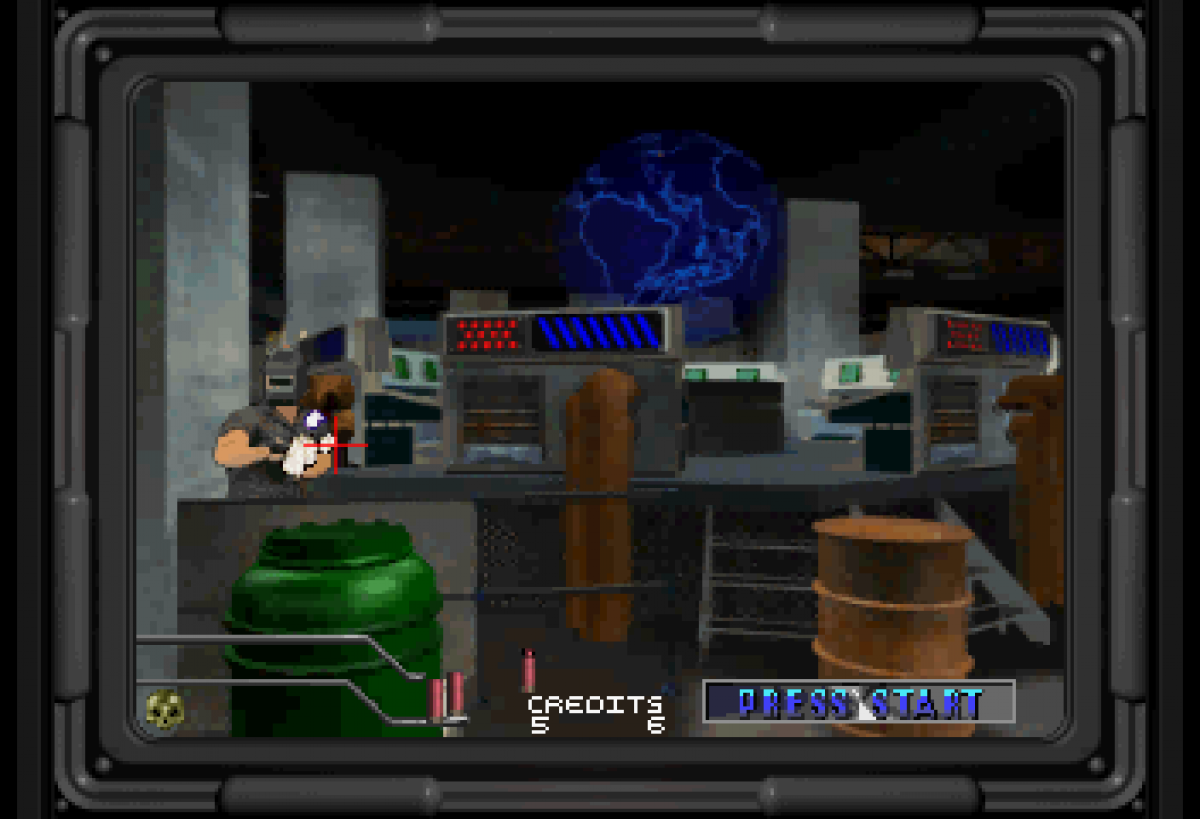 Maximum Force Pull the Trigger Sega Saturn full motion video FMV rail shooter arcade style live action shooting game military terrorist targets interactive movie gameplay Digital Pictures style retro gaming Sega Saturn software video game title gameplay  