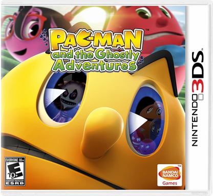 Pac-Man and the Ghostly Adventures cover art for Nintendo 3DS (3DS) action platformer video game