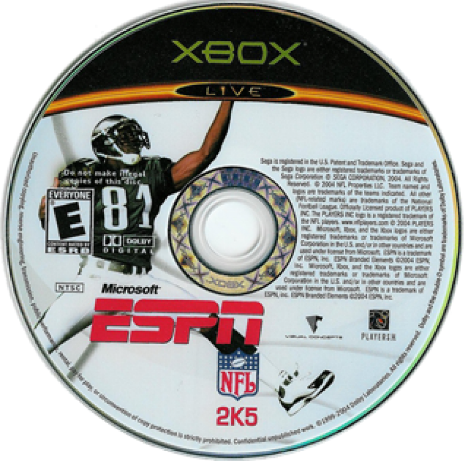 ESPN NFL 2K5 – Xbox (XBOX) Front Disc Art Video Game 