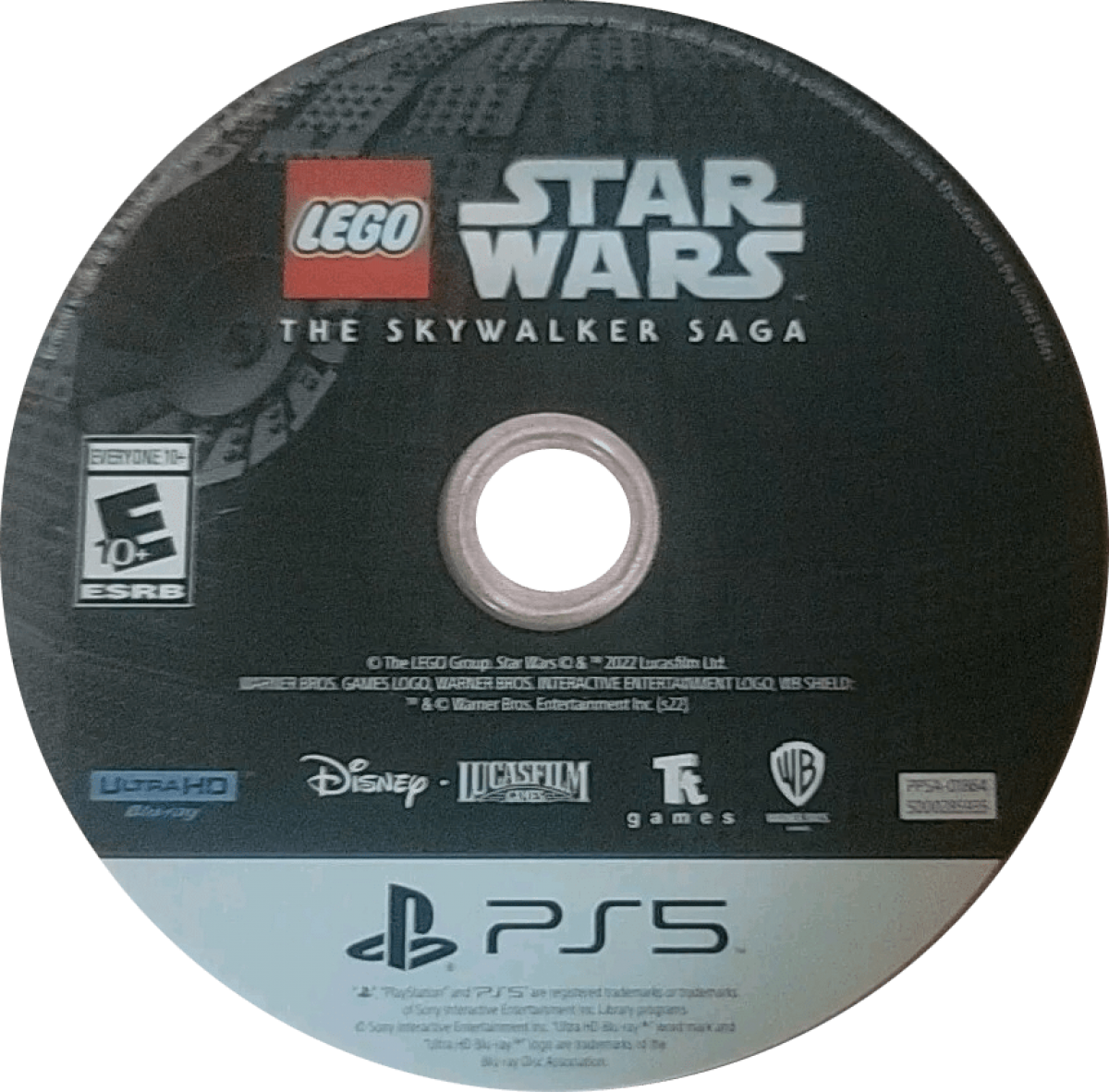 LEGO Star Wars: The Skywalker Saga disc for PlayStation 5 (PS5) action adventure video game