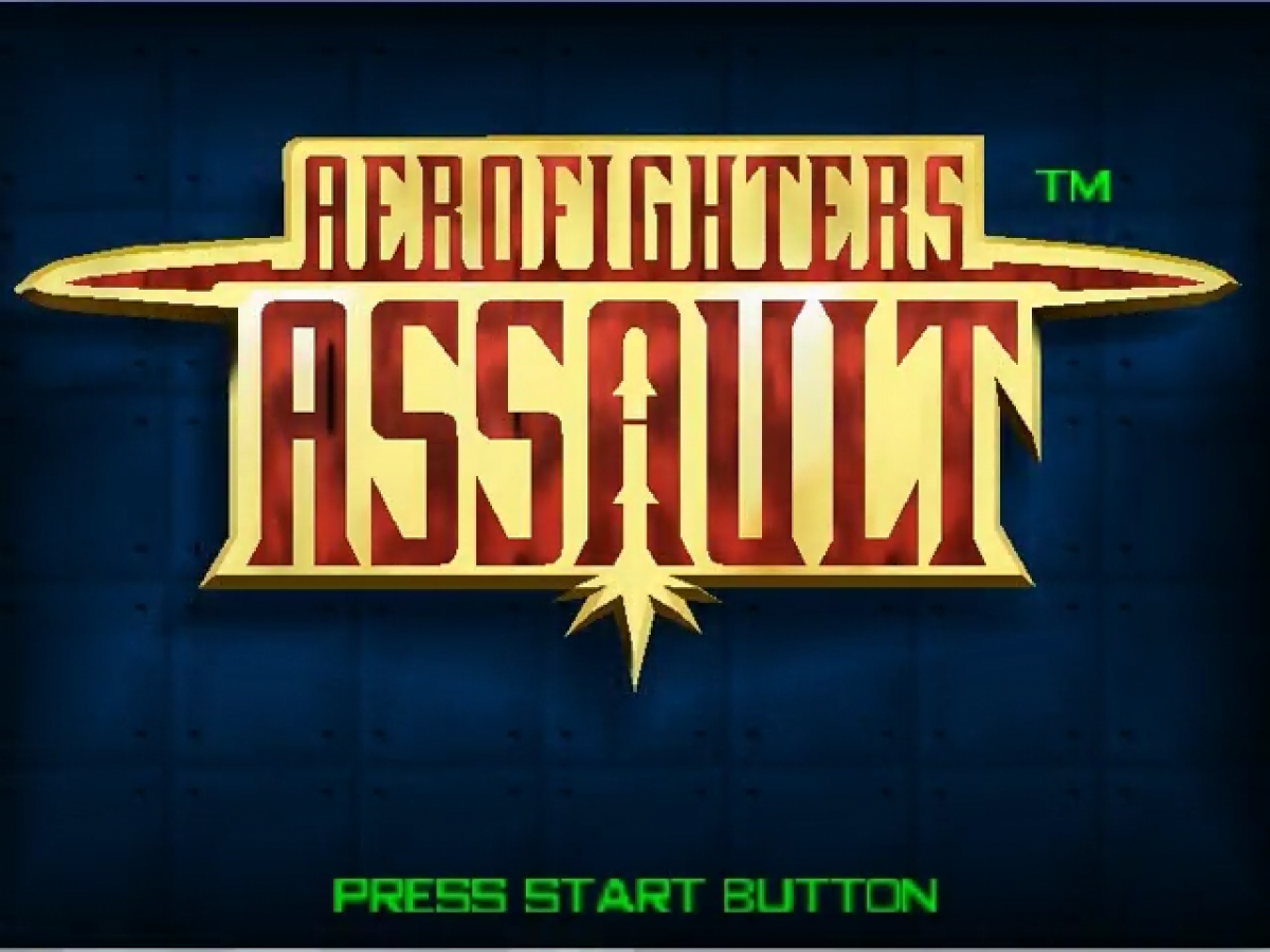 Aerofighters Assault title screen for Nintendo 64 N64 video game