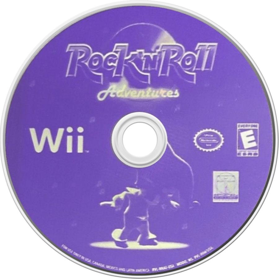 Rock 'n Roll Adventures – Nintendo Wii (Wii) platformer rhythm action video game disc