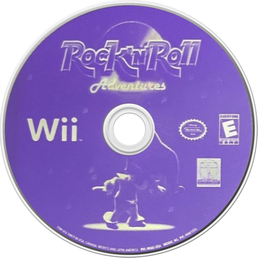 Rock 'n Roll Adventures – Nintendo Wii (Wii) platformer rhythm action video game disc