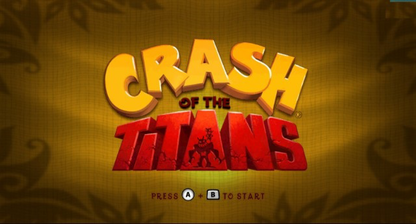 Crash of the Titans title screen art for Nintendo Wii (Wii) video game 