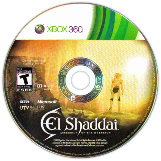 El Shaddai Ascension of the Metatron game featuring action platforming gameplay with stylized visuals inspired by religious themes fast paced combat weapon switching and a narrative following Enoch on a celestial mission to recover fallen angels disc 