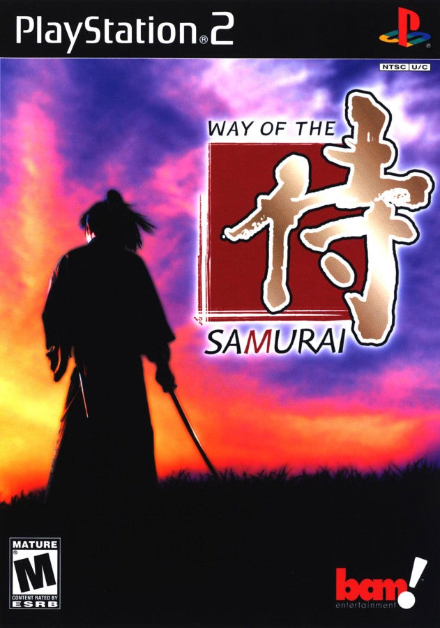 Way of the Samurai PlayStation 2 PS2 for retro video game enthusiasts featuring action adventure gameplay samurai sword combat branching story paths feudal Japan exploration multiple endings character customization and collectible gaming appeal cover art 
