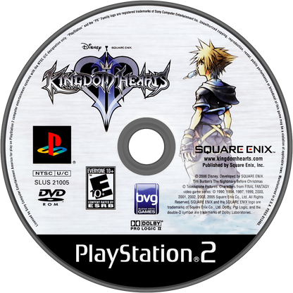 Kingdom Hearts II disc art for PlayStation 2 (PS2) video game