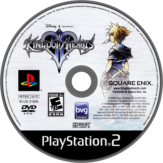 Kingdom Hearts II disc art for PlayStation 2 (PS2) video game