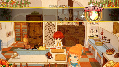 Little Dragons Cafe retro PlayStation 4 video game Little Dragons Cafe fantasy adventure cooking simulation dragon raising anime style exploration console title PlayStation 4 release gameplay