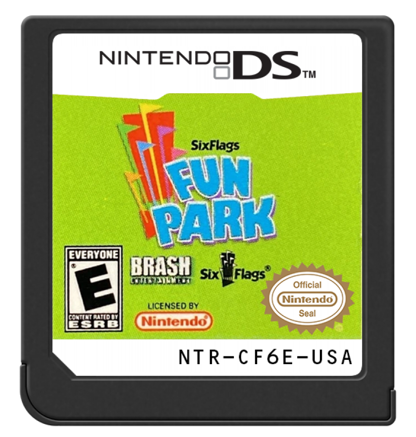 Six Flags Fun Park party simulation cartridge for Nintendo DS (DS) video game
