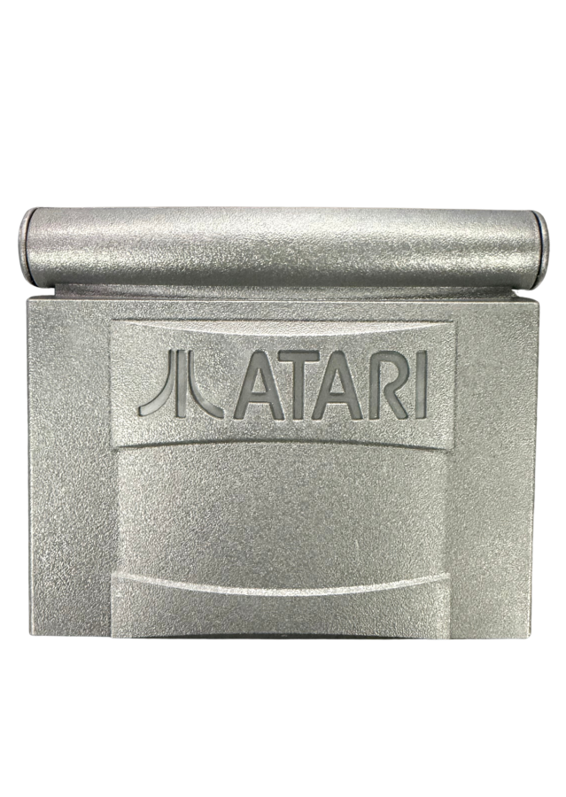 Memory Track Atari Jaguar CD for interactive adventure video game fans featuring futuristic storytelling exploration puzzle solving cinematic sequences branching gameplay science fiction environments and classic Atari Jaguar CD gaming collectible appeal back of cartridge