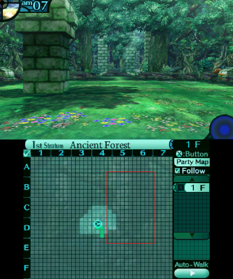 Etrian Odyssey 2 Untold The Fafnir Knight Nintendo 3DS video game featuring dungeon crawling role playing gameplay first person exploration party customization turn based combat map making character classes skill progression and classic Nintendo 3DS gameplay retro video game collection collectible gaming appeal gameplay