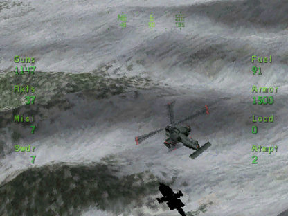 Soviet Strike Sega Saturn isometric helicopter action shooter military arcade combat desert jungle missions FMV style briefing sequences Electronic Arts Strike series gameplay retro gaming Sega Saturn software video game title gameplay 