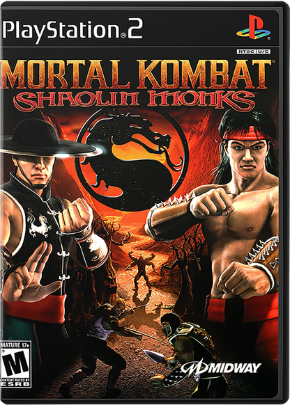 Mortal Kombat Shaolin Monks PlayStation 2 (PS2) beat em up action video game cover art