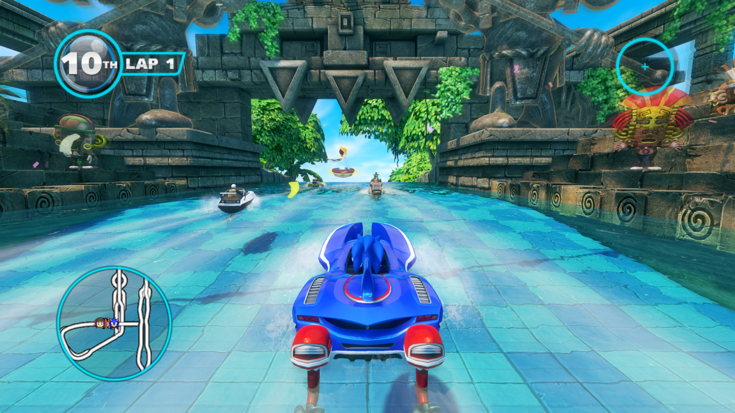 Sonic All Stars Racing Transformed PS3 Bonus Edition game featuring fast-paced arcade racing, transforming vehicles, and bonus content with iconic Sega characters gameplay