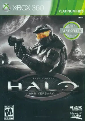 Halo: Combat Evolved Anniversary [Platinum Hits] cover art for Xbox 360 (X360) sci-fi first-person shooter video game
